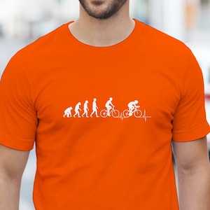 Maglietta divertente da regalare ai ciclisti / Maglietta "Evoluzione del ciclista" / Regalo per amanti della bici / Maglietta "Battito cardiaco del ciclista" / Regalo per ciclisti / Maglietta umoristica sulla bici da corsa