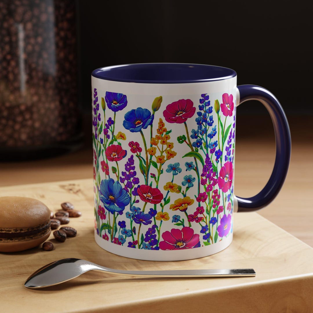 Wildflowers Coffee Mug, Botanical Floral Nature Lovers Gift for Her - Etsy