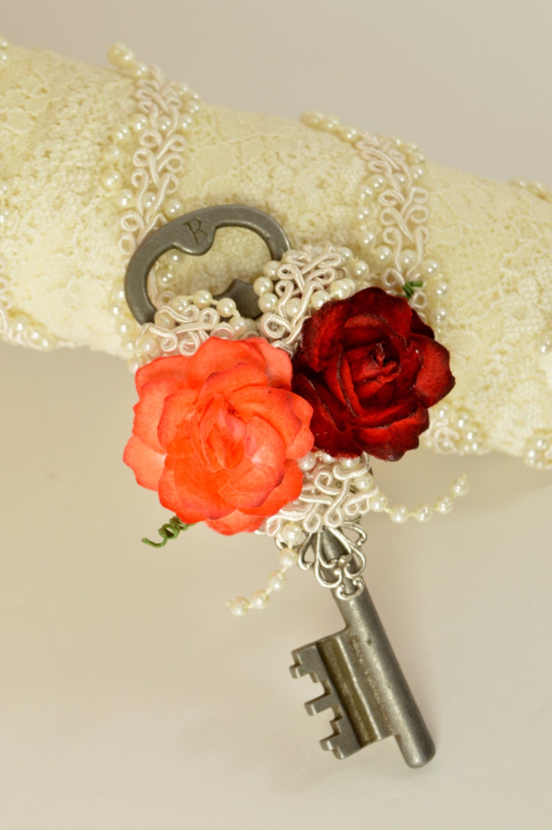 Boutonniere, Skeleton Key Boutonniere, Key Boutonniere image 4