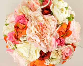 Wedding Bouquet (SALE) ..... Romantic Bouquet with a Burst of Color !!