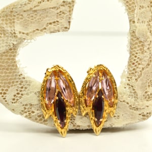 Jewel Tone Vintage Earrings