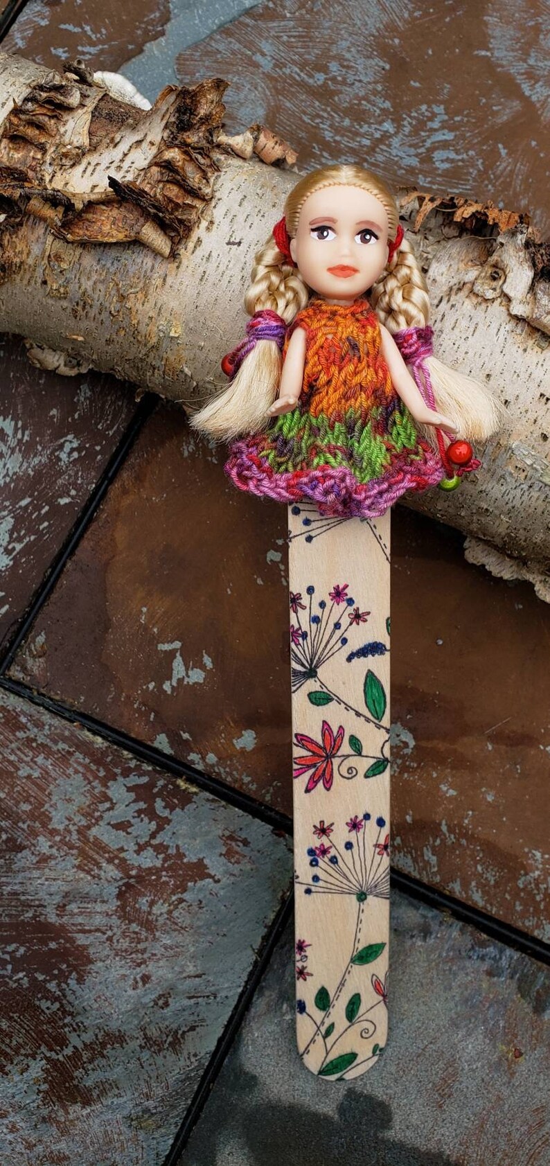 Bratz Mini Recycled into a Bookmark  Repainted to look more image 0