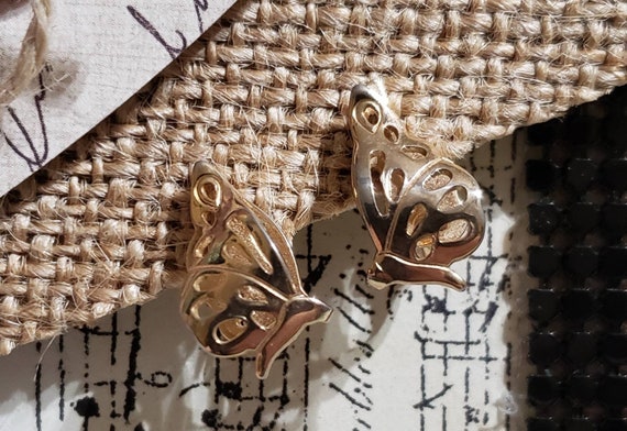 Vintage Avon Goldtone Butterfly Clip Earrings Etsy