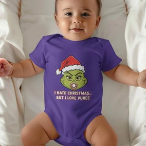 Grumpy Grinch Baby Bodysuit | Funny First Christmas Outfit