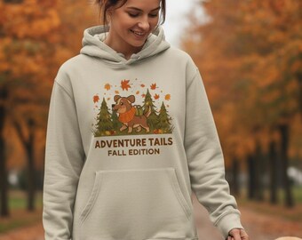 Adventure Tails Dog Hoodie | Fall Graphic Sweatshirt
