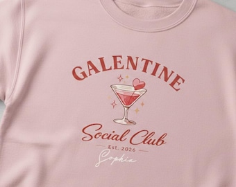 Personalized Galentine Social Club Shirt, Friends Group Tee