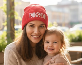 Gestickte MOM Mütze, personalisiertes Muttertagsgeschenk