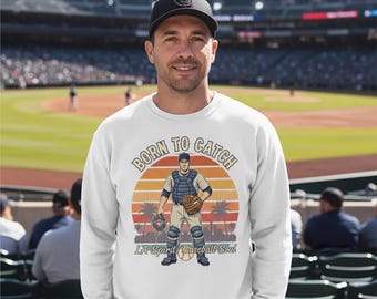 Vintage Baseball Catcher T-Shirt, Retro LA Sunset Tee