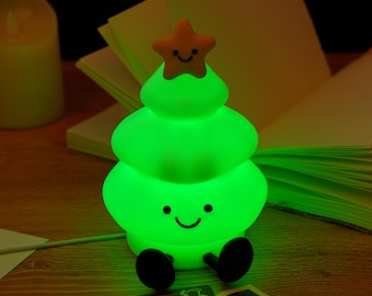 Jellycat Christmas Tree Lamp, 3D Printed Night Light, Cute Holiday Lamp Gift
