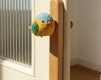 Tiradores de pájaro de madera, tiradores creativos para armarios, tiradores para cajones de habitación infantil