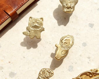 Perillas de latón con dibujos animados, perillas para habitación infantil, tiradores decorativos para cajones