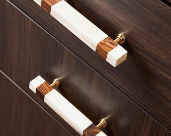 Tiradores de madera para cajones, tiradores de armario únicos, herrajes para muebles