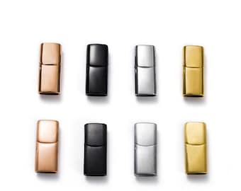 316 Stainless Steel Magnetic Clasp, Leather End Clasp, Bracelet Clasp, Stainless Steel Buckle, Oval Tube Buckle Clasp for DIY Jewelry Making