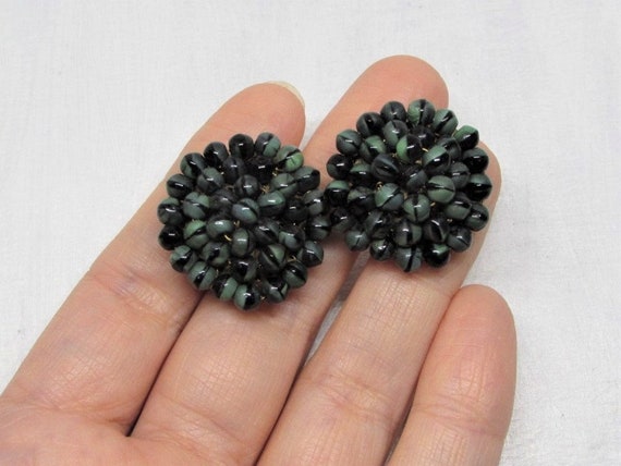 RARE Vintage Designer VOGUE Emerald Green & Black… - image 5