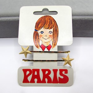 Vintage 1960&#39;s Gold Star Bobby Pin Set- Cute Hair Pins- Funky Hair Clips- Fun Hair Barrettes Girls- Hair Accessory Adults- Gift for Kids