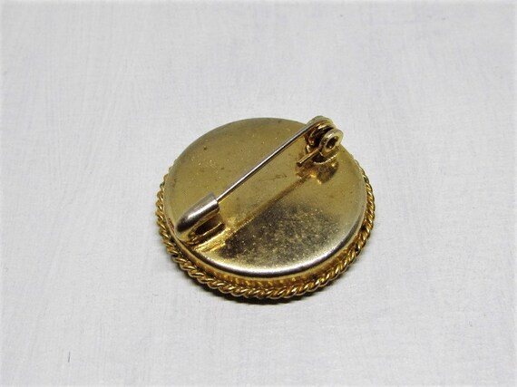 Vintage ITALIAN Micro-Mosaic Brooch Pin, Small Li… - image 4