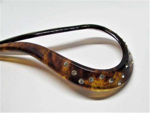 Antique Edwardian Large Tortoise-Shell Celluloid … - image 5