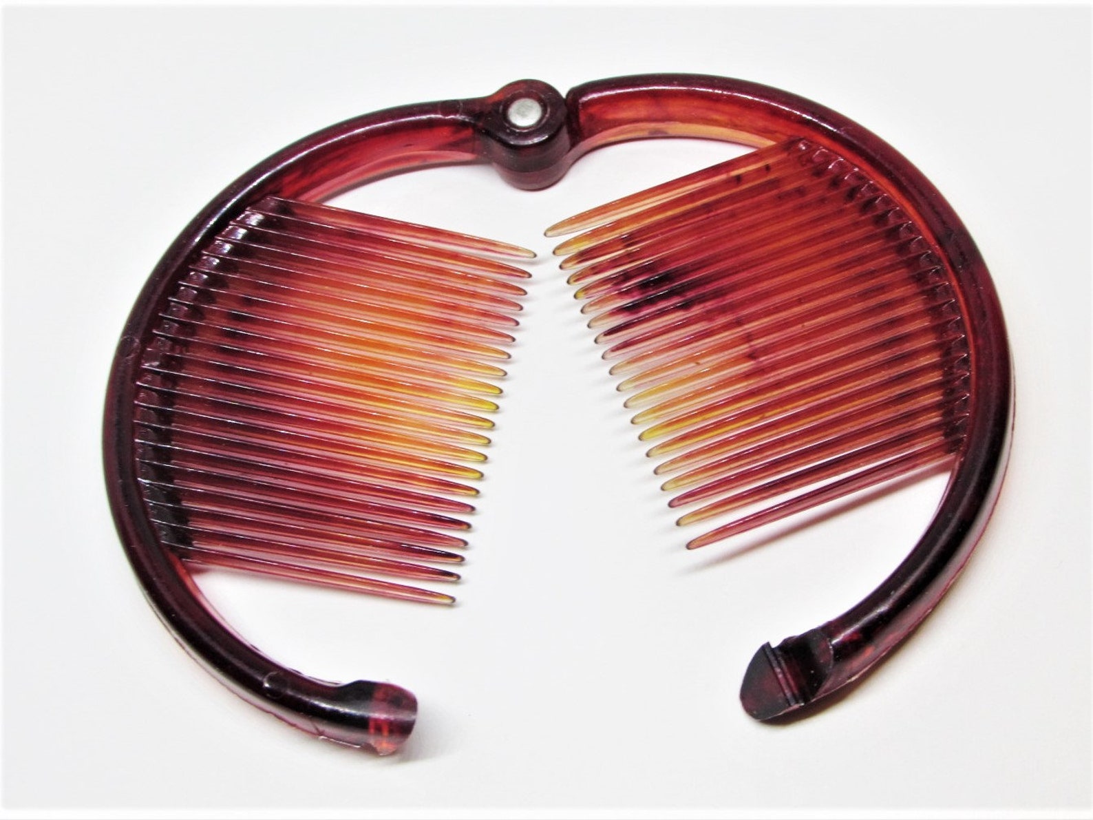 Large 3 Vintage Hair Bun Ponytail Holder TortoiseShell Etsy