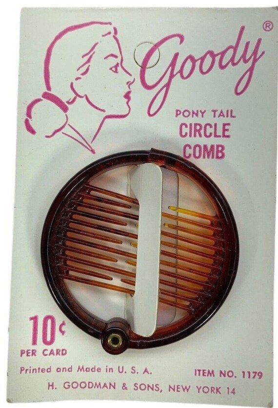 Vintage 1940's "Ring Comb" / "Pony Tail Circle Co… - image 8