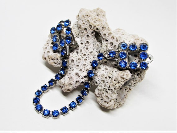 Sparkly Vintage Blue Rhinestone Sweater 