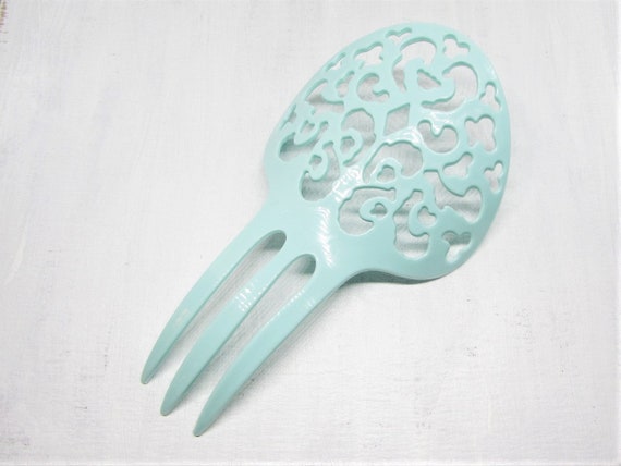 Vintage 1970s Mint Spanish Mantilla Hair Comb, De… - image 4