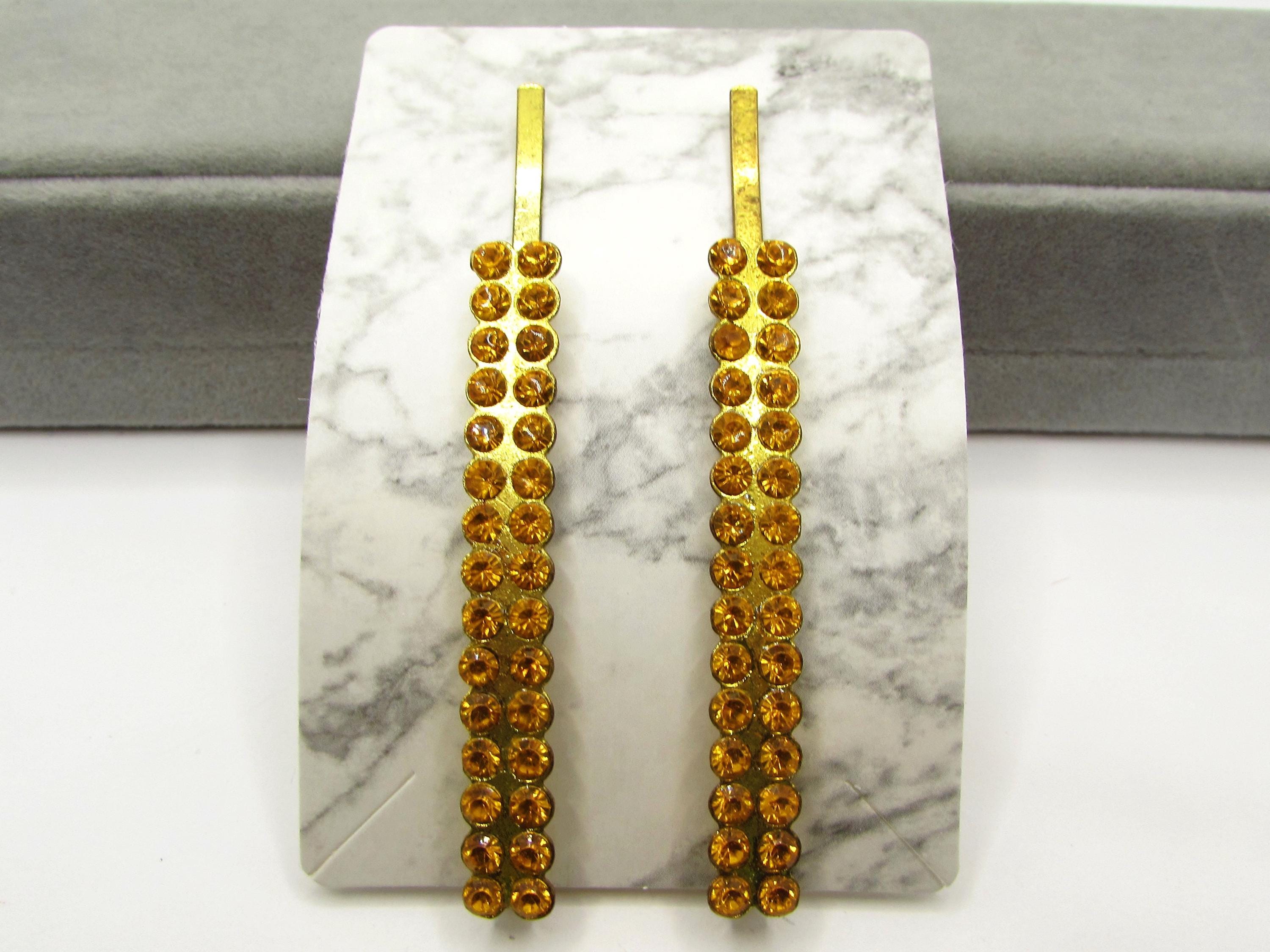COPY - citrine crystal Hair clip Hair comb Crown of Prosperity - Citrine Hair Clips (2 pieces  main image 2