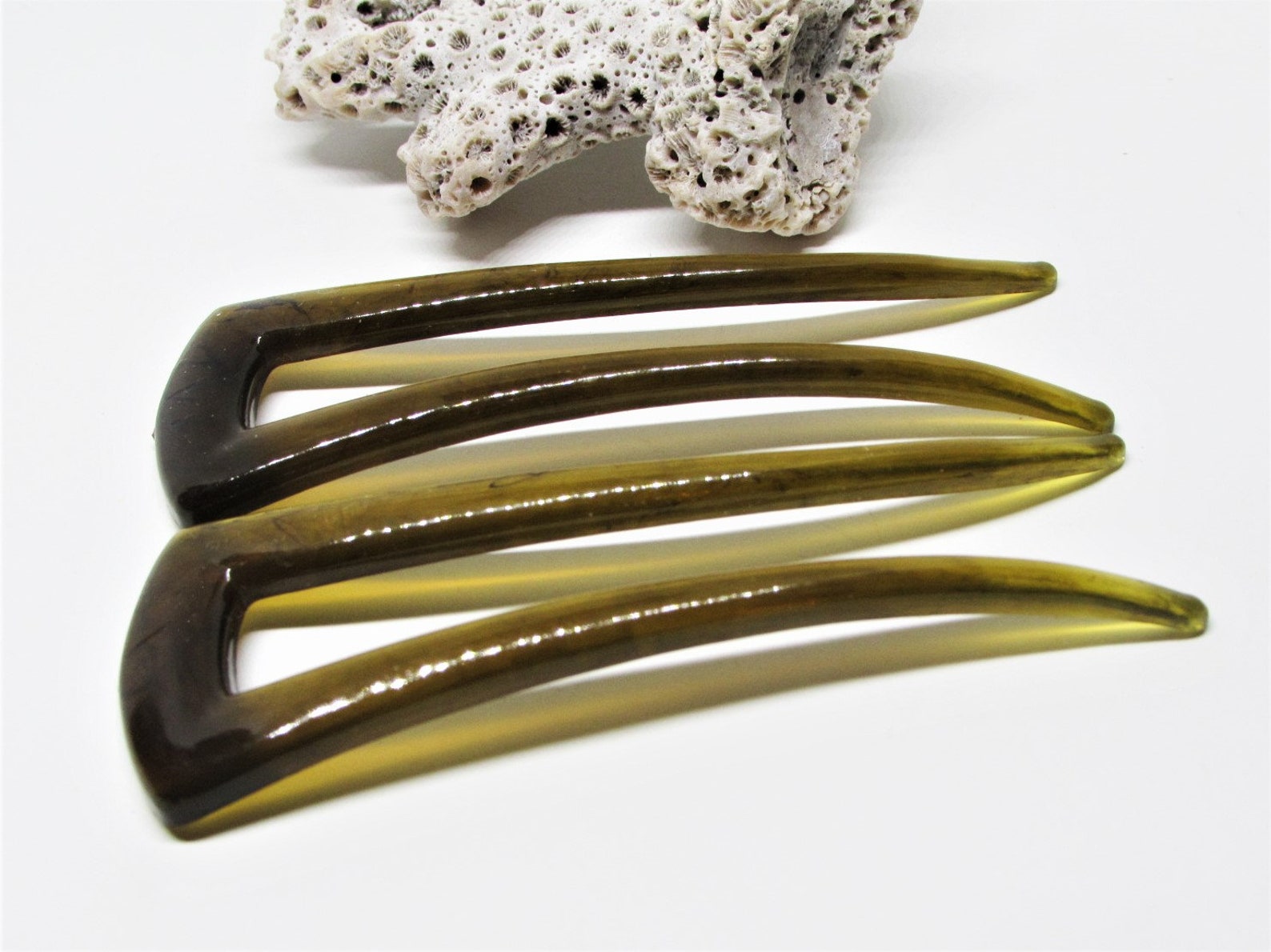 Vintage Brown Hair Forks for Long Thick Hair Tortoiseshell Etsy