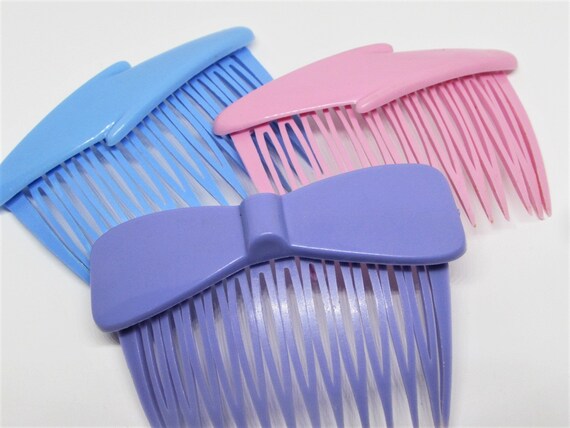 Set of 3 Vintage 1985 GOODY Hair Combs, Pastel Pi… - image 4