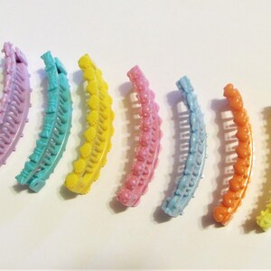 Vintage Hair Clips Lot of 9 1980s Coquette Goody Plastic France Banana Claw 1980s Banana Clip | eBay main image 2