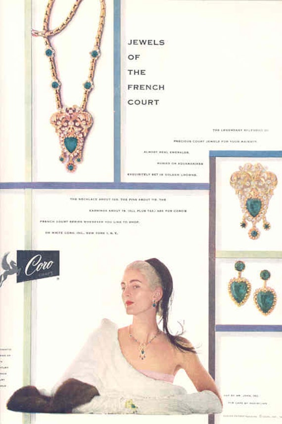 RARE Vintage 1949 COROCRAFT "Jewels of the French… - image 9