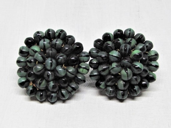 RARE Vintage Designer VOGUE Emerald Green & Black… - image 2