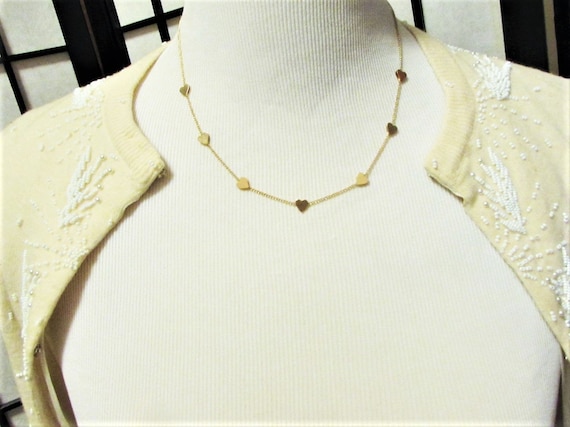 Dainty Vintage 1970's Gold Plated Chain Necklace … - image 1