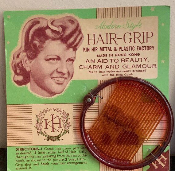 Vintage 1940's "Ring Comb" / "Pony Tail Circle Co… - image 9