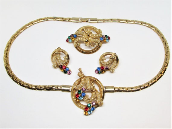 Vintage Designer OLEG CASSINI Choker Necklace, Br… - image 3