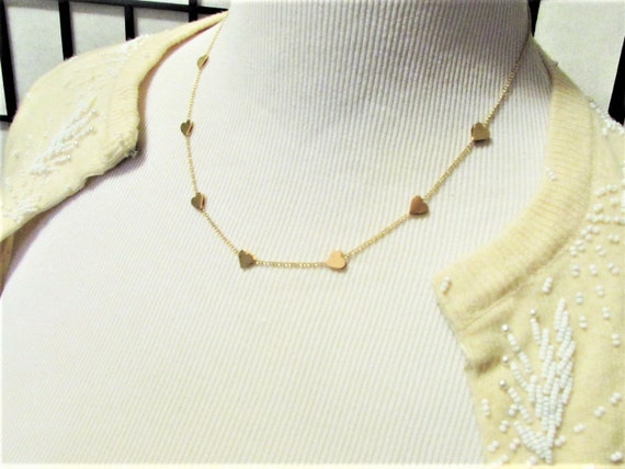 Dainty Vintage 1970's Gold Plated Chain Necklace … - image 6