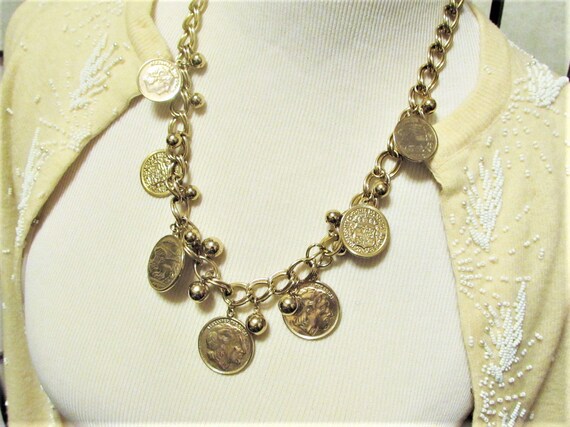 Vintage Chunky Gold Bib Statement 