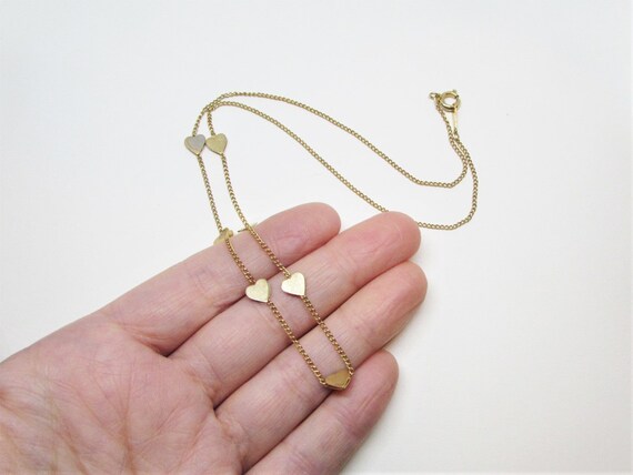 Dainty Vintage 1970's Gold Plated Chain Necklace … - image 5