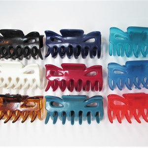 One 1 Vintage 1995 Goody Hair Claw Clip Comb Colorful Red White Blue Black or Green Womens Girls Hair Accessory for Thick or Thin Hair image 2