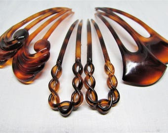 Trending Vintage Pearl and Tortoiseshell hair piece - perfect condition Amazon.com : 8 Pack Vintage Hair Side Combs for Women  main image 2