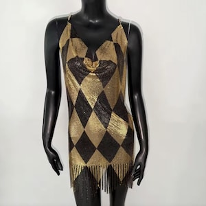 harley quinn suicide squad gold and black dress DC COMICS MULTIVERSE HARLEY QUINN (GOLD & BLACK DRESS