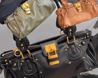 Chloé Paddington Leather Hand bag y2k CHLOÉ Paddington Black Leather Handbag | eBay