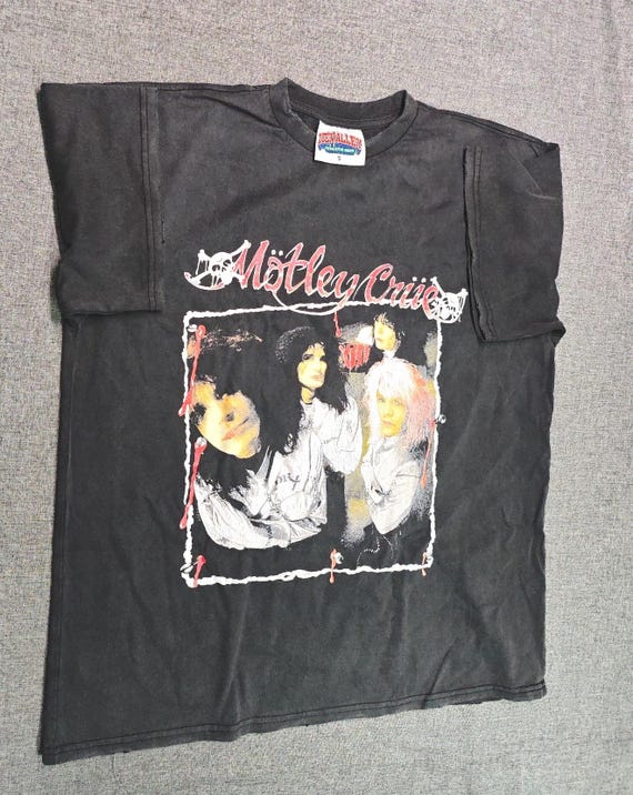 VINTAGE WASHED Y2K Motley Crue T Shirt, as Seen on Megan Fox, 00s