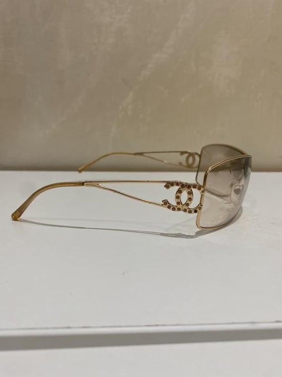 Vintage CHANEL Crystal CC Logo Sunglasses, Y2K - Etsy