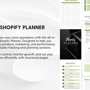 Paquete de planificador de negocios online / Planificador de productos digitales, tiendas Etsy y Shopify / Lanza y haz crecer tu negocio / Plantilla editable de Canva imagen 6