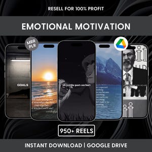 950+ Emotional & Motivational Reels Bundle | Inspirational Video Clips for Social Media | Content Creator Pack