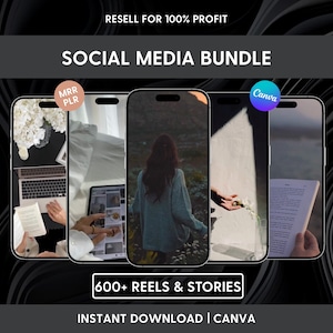 Über 600 Social-Media-Reels im Paket | Instagram- & TikTok-Reels-Stories-Paket | Virale Videos | Anonyme Inhalte | PLR- und MRR-Download