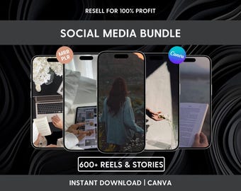 Paquete de más de 600 Reels para redes sociales / Paquete de historias de Reels para Instagram y TikTok / Videos de contenido viral / Contenido anónimo / Descarga digital PLR MRR