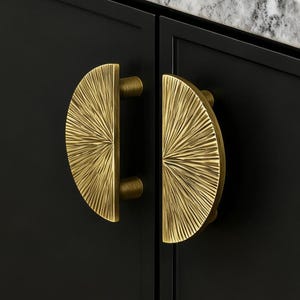 Bronze Brass Hammered Cabinet Pulls -  Bathroom Vanities Semicircle Handles