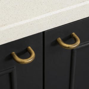 Minimalist Brass Shoe Cabinet Pull, Bronze Drawer Handle, Wardrobe Cabinet Hardware