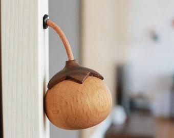 Tirador de armario de nogal creativo, tirador de cajón de madera para armario